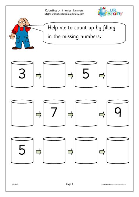 Completing A Number Track Farmers Number Tracks Maths Worksheets