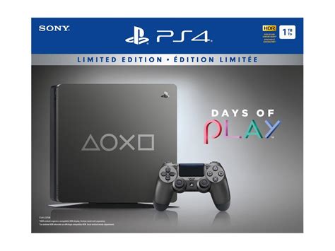 Playstation 4 Slim 1tb Days Of Play Limited Edition Console Steel