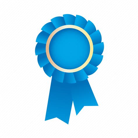 Blue Ribbon Award Badge Medal Prize Icon Download On Iconfinder