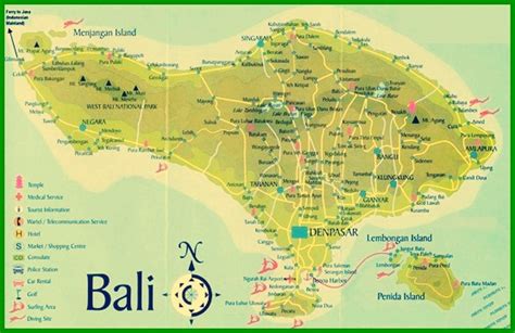 Peta Bali Lengkap Tempat Wisata Tempat Wisata Indonesia IMAGESEE