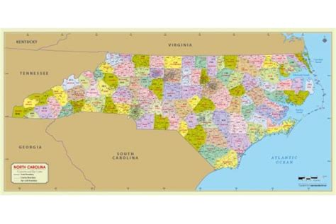 32 Zip Code Map North Carolina Maps Database Source