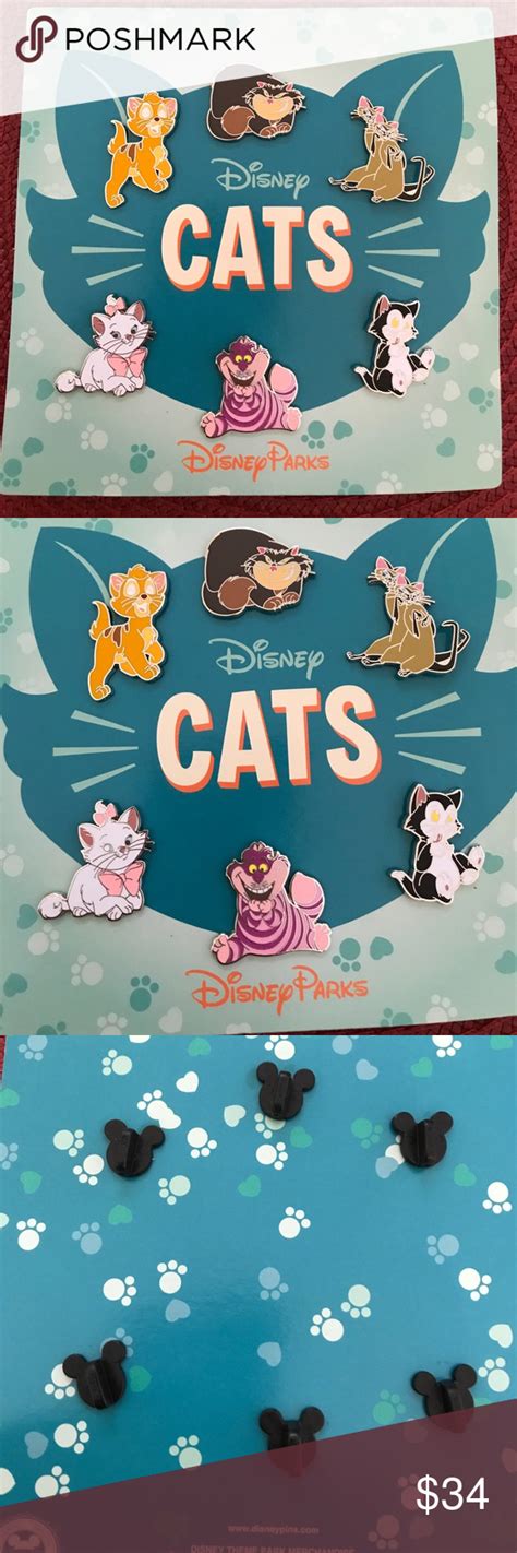 Disneys Classic Cat Pins Cat Pins Disney Cats Cats