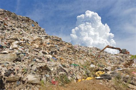 Mountain Garbage Large Garbage Pile Degraded Garbage Pile Of Stink