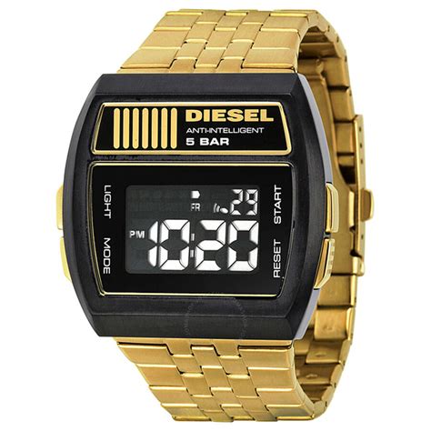 Diesel Digital Gold Tone Mens Watch Dz7195 Diesel Watches Jomashop