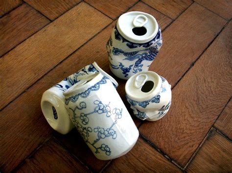 smashed can sculptures that mimic traditional ming dynasty porcelain by lei xue colossal