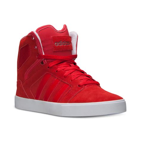 Adidas Mens Bbneo Hi Top Casual Sneakers From Finish Line In Red For