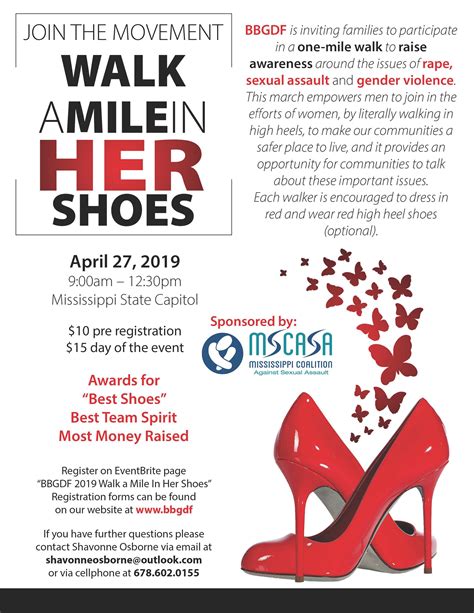 Walk A Mile In Her Shoes Mississippi Coalition Against Sexual Assault