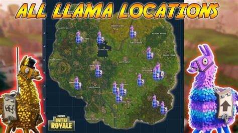 All Llama Locations In Fortnite Fortnite New Update Youtube