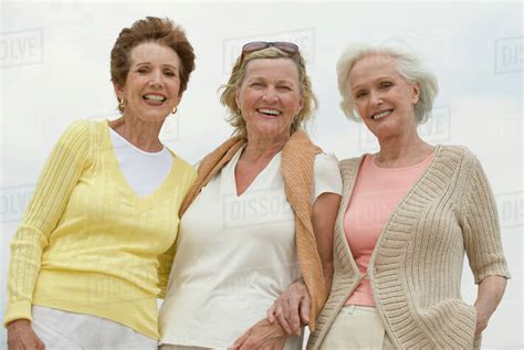 Senior Women Posing Outdoors Stock Photo Dissolve