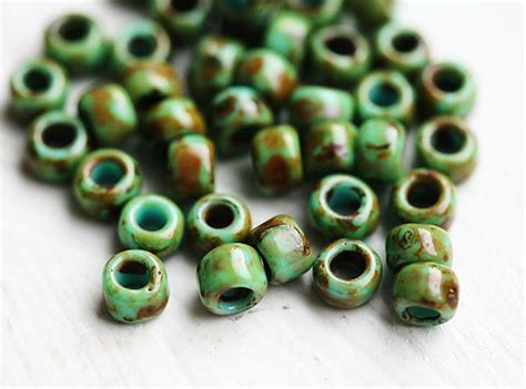 Toho Hybrid Seed Beads Size 60 Turquoise Picasso Y307