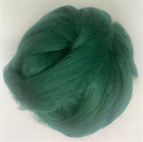 Wool Roving Bulk English Green Color Wool Top Fiber Spinning Etsy