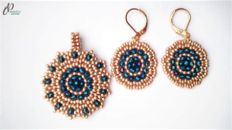 Simple beaded earrings for beginners #herringbonematerials :4mm rondelle beads11/0 seed beadsearring hooksbeading needle #11thread length of 36 inches (x2)he. Easy DIY Beaded Earrings and Pendant | How to make beaded ...