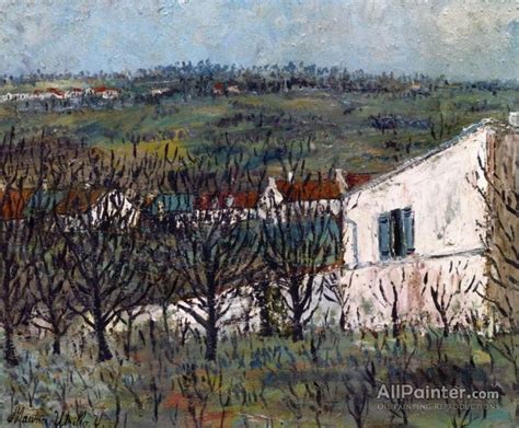 Maurice Utrillo Landscape At Montmagny Oil Painting Reproductions For