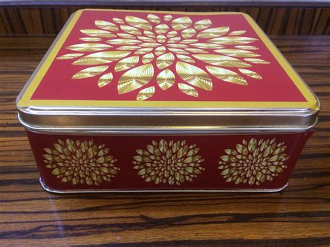 Printed Multicolor Festive Square Tin Boxes For T And Crafts