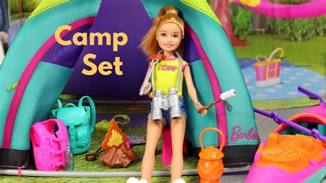 Unboxing Barbie Team Stacie Camping Play Set🏕 Real Tent Canoe