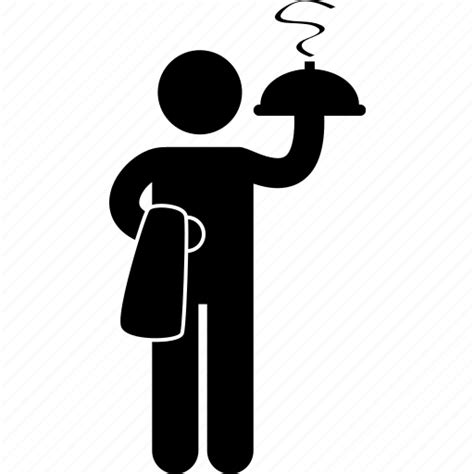 Carrying Dish Food Restaurant Server Serving Waiter Icon