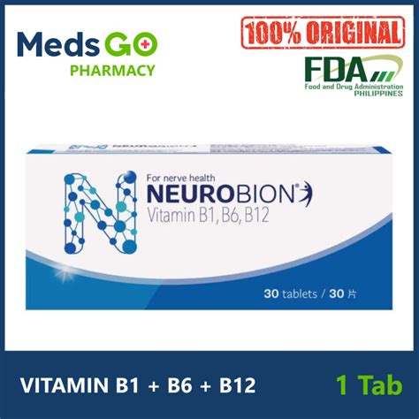 Neurobion Vitamin B Complex B1 B6 B12 100mg200mg200mcg 1 Tablet