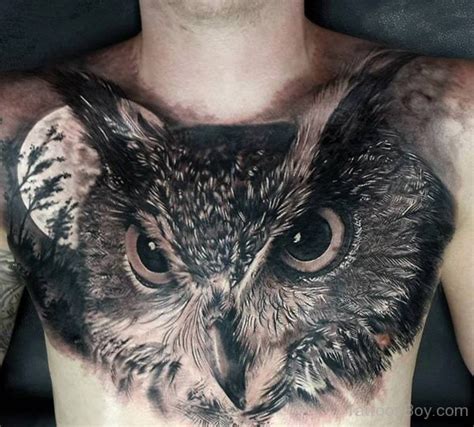 Awesome Owl Tattoo Design On Chest Tattoo Designs Tattoo Pictures