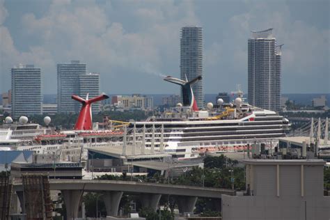 The Carnival Legend And The Carnival Conquest In The Port Of Miami Carnivalcruisefans