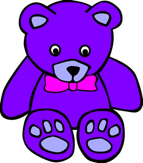 Teddy 8 Clip Art At Clker Cartoon Blue Teddy Bear Png Download