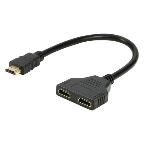 But it isn't incredibly difficult either. HDMI Splitter Cable HDMI Male to 2 Female Ports 1 input to ...
