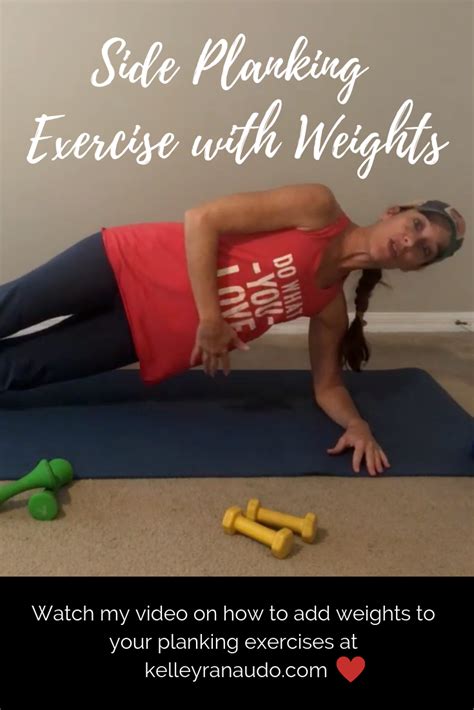 Side Planking Exercise With Weights Kelley Ranaudo Plank Workout