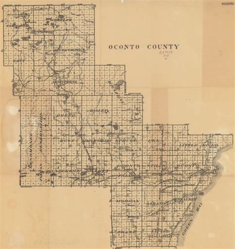 Oconto County Map Or Atlas Wisconsin Historical Society