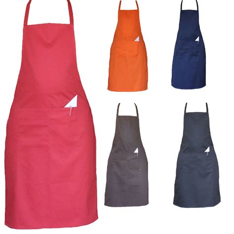 Professional Full Apron Plain Front Pockets Cooks Restaurant Etsy Womens Aprons Chef Apron