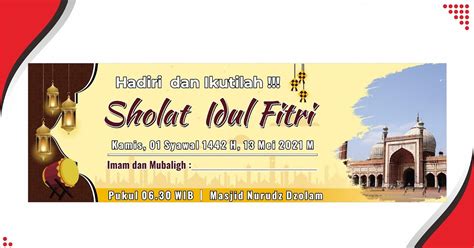 Contoh Banner Sholat Idul Fitri 1442 H ALDZI ART DESIGN