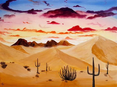 Desert Painting By Maria Pitis Fine Art America