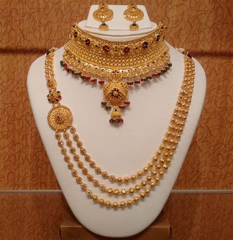 Traditional Gold Jewelry Set Designs For Marriage South India Jewels