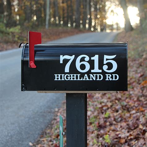 They are ornate and stylish and will accent your mailbox in a way. Adhesive Mailbox Numbers, 3" x 12", Custom Numbers & Street Name | VL0905