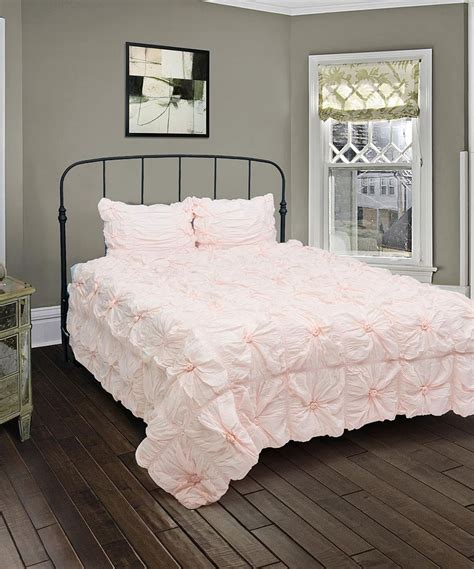 Pink Ruffle Comforter Set Light Pink Comforter Rizzy Home Comforter Sets