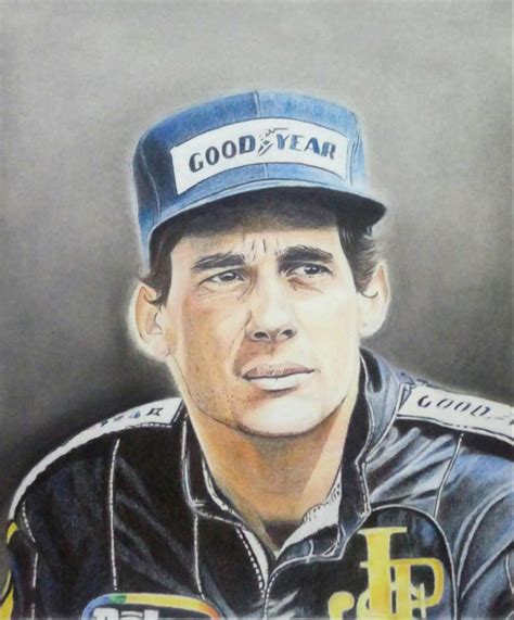 Ayrton Senna Portrait Color Pencil Artwork By Johanne Climaco On