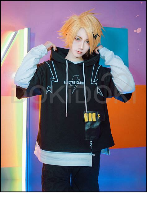 My Hero Academia Denki Kaminari Cosplay Costume Halloween Uniform Shirt