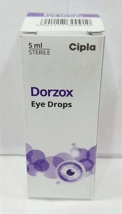 Cipla Dorzox Eye Drops Dorzolamide Hydrochloride Ophthalmic Solution