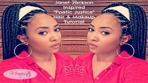 Janet Jackson Poetic Justice Makeup And Braid Tutorial Youtube