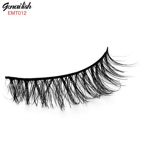 Genailish Brand New False Eyelashes Horse Hair Handmade False Eyelash