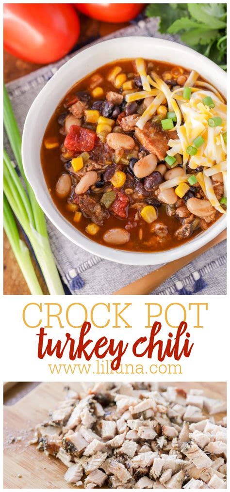 Easy Crock Pot Turkey Chili Plus Stovetop Instructions Lil Luna