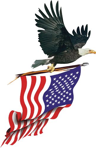 Download American Flag With Eagle Eagle American Flag Png Hd