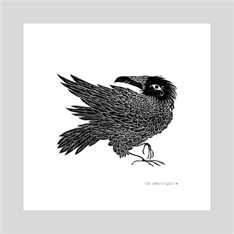 Woodcut Raven An Art Print By Tom Charlesworth Inprnt