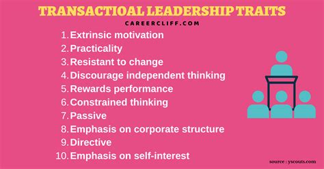 10 Transactional Leadership Characteristics Examples Style