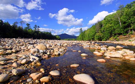Pemifewasset River Lincol New Hampshire Usa Summer Landscape