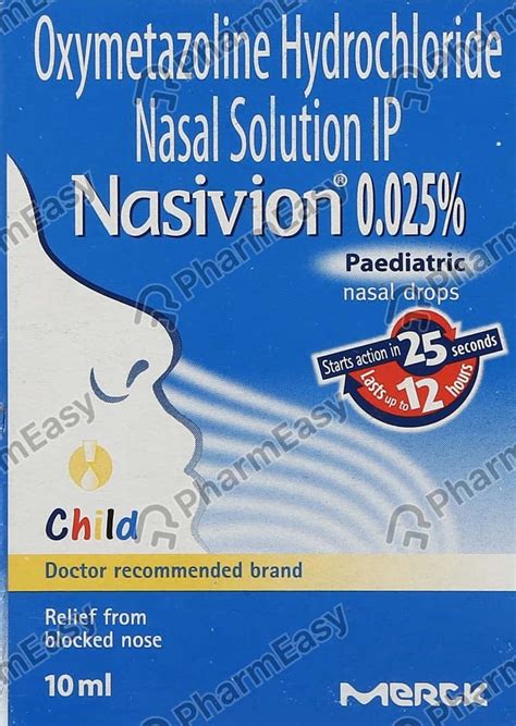 Nasivion 0025 Nasal Drop 10 Uses Side Effects Price And Dosage