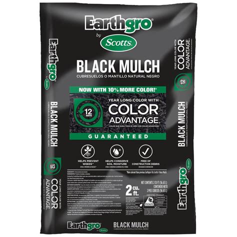 Scotts Earthgro 2 Cu Ft Black Mulch 88552180 The Home Depot