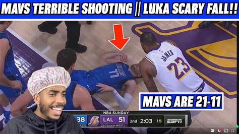 Dallas Mavs Bad Shooting Night And Bad Defense Vs Lakers Luka Takes A Scary Fall In 2nd Quarter
