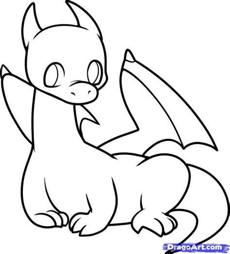 How To Draw Dragons For Kids Step 9 Cute Dragon Drawing Simple