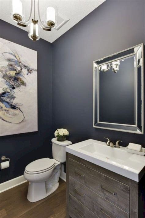 30 Elegant Farmhouse Bathroom Wall Color Ideas Coodecor Navy Blue