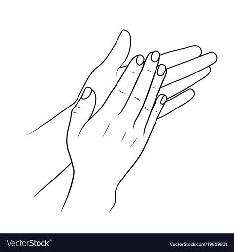 Clapping Hands Coloring Page Pics