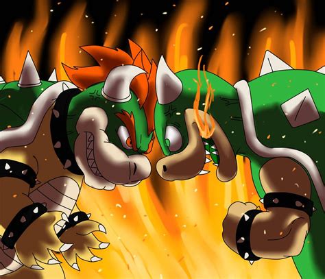 Bowser Vs Old Bowser By Terryred On